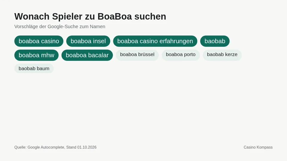 Google-Suchvorschläge zu BoaBoa